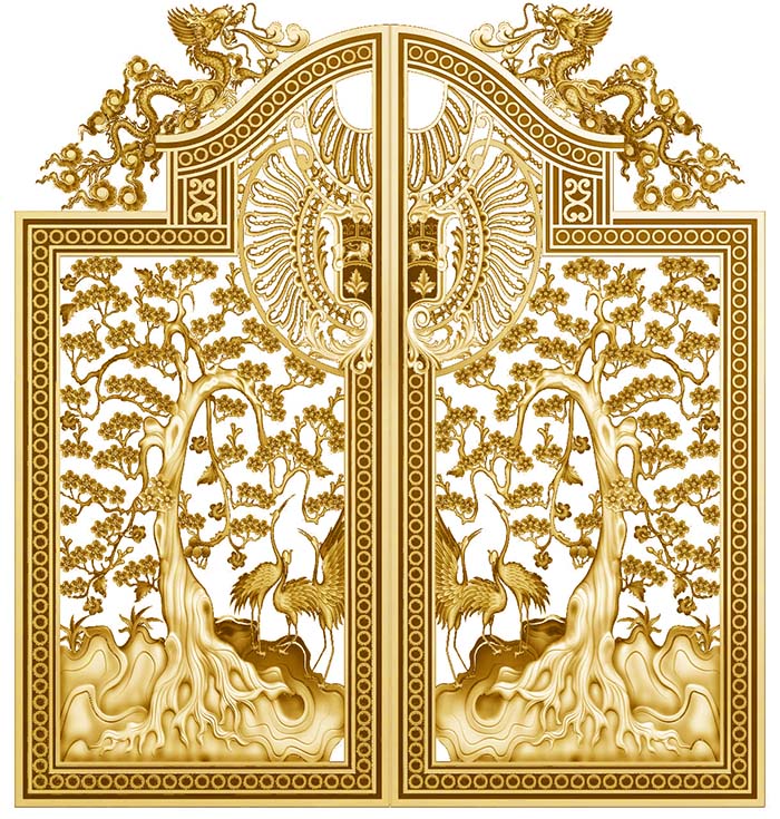 mẫu cổng rổng họa ti&ecirc;t c&acirc;y t&ugrave;ng